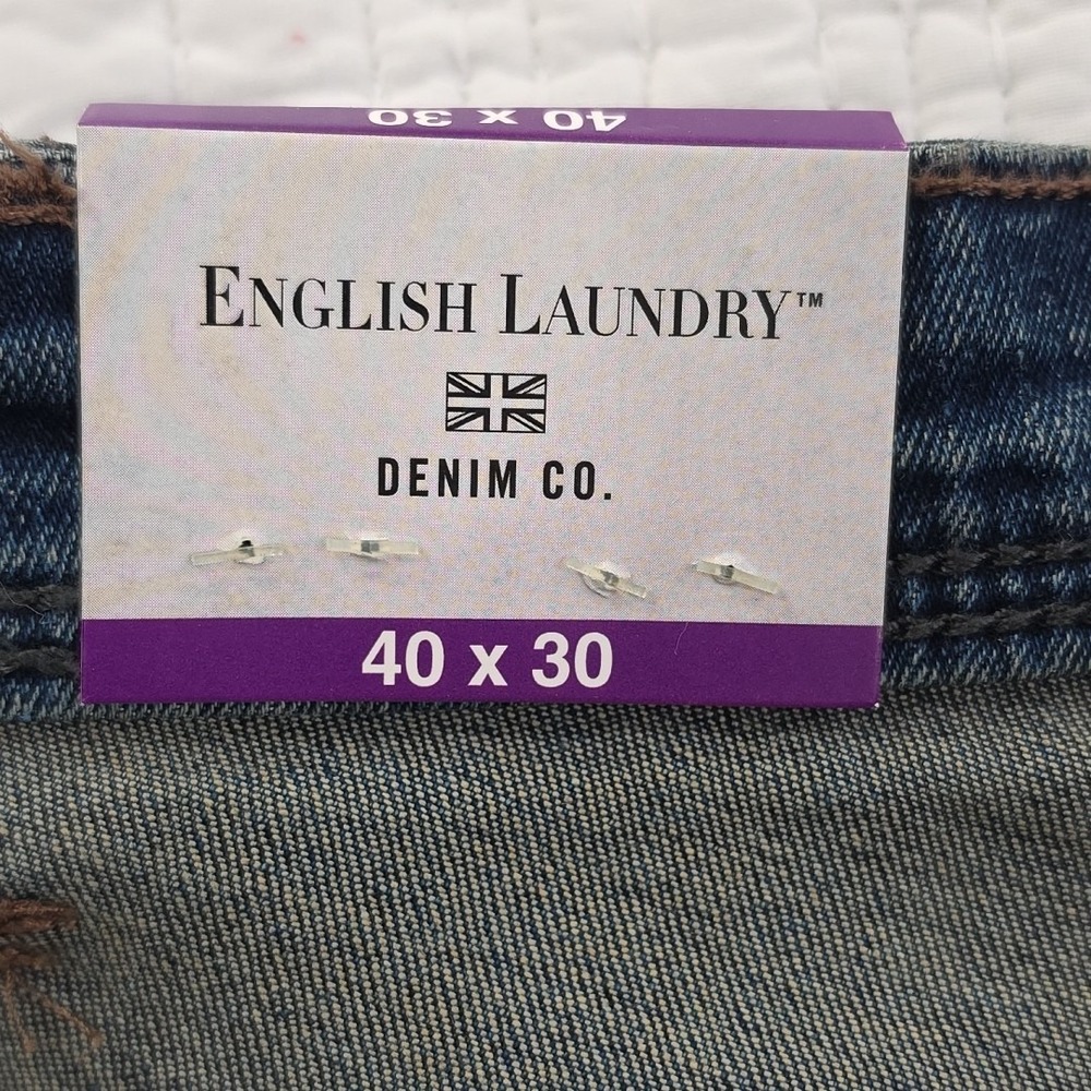 English Laundry Harrow‎ Jeans Mens 40x30 Med Wash Straight Fit Stretch NWT NEW - Picture 11 of 16
